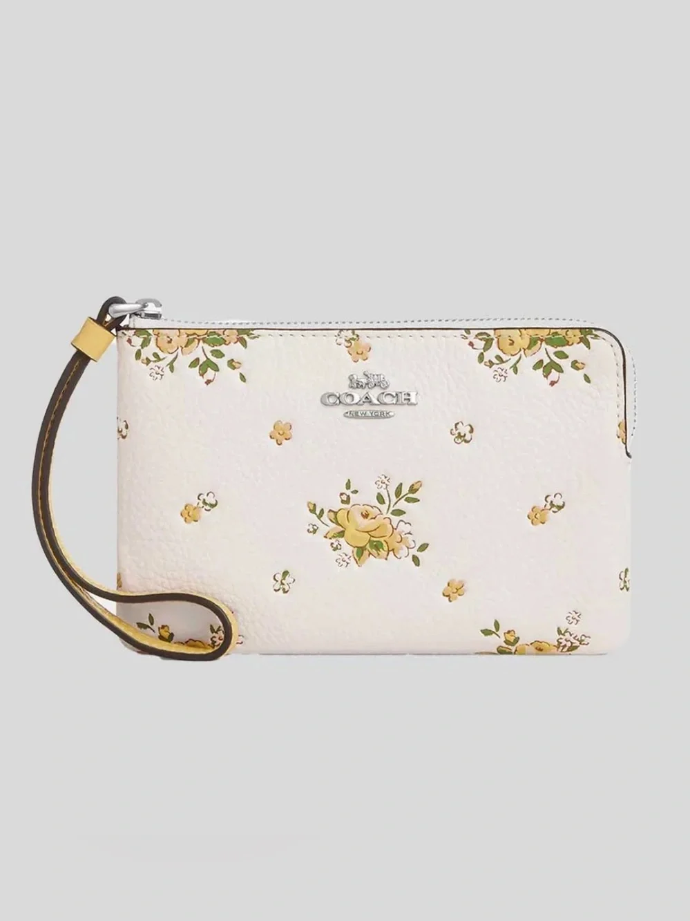Coach Corner Zip Wristlet | Floral Print (CAQ58)